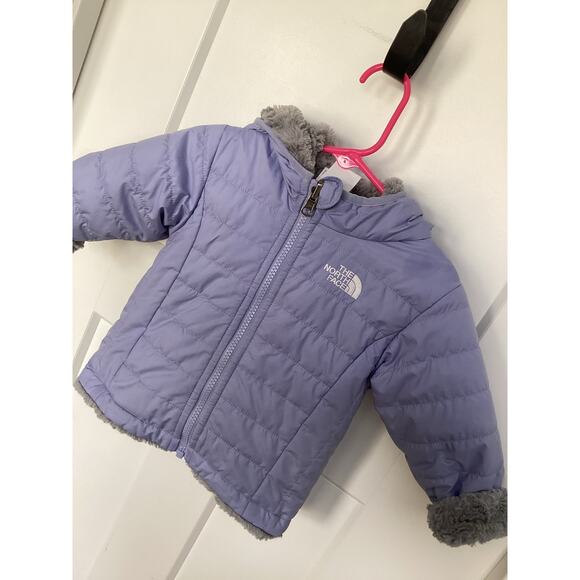 The North face Reversible Mossbud Swirl Hooded Jacket Infant size 6-12 months - Picture 2 of 11